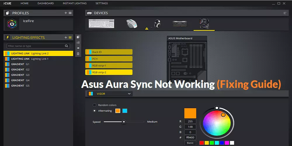 Asus Aura Sync Fixing Issue