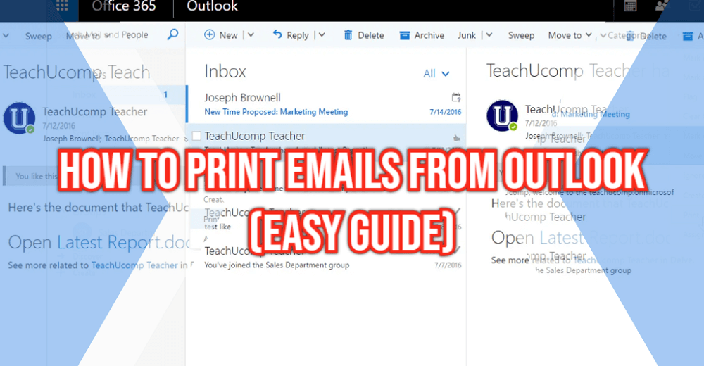 How To Print Emails From Outlook 